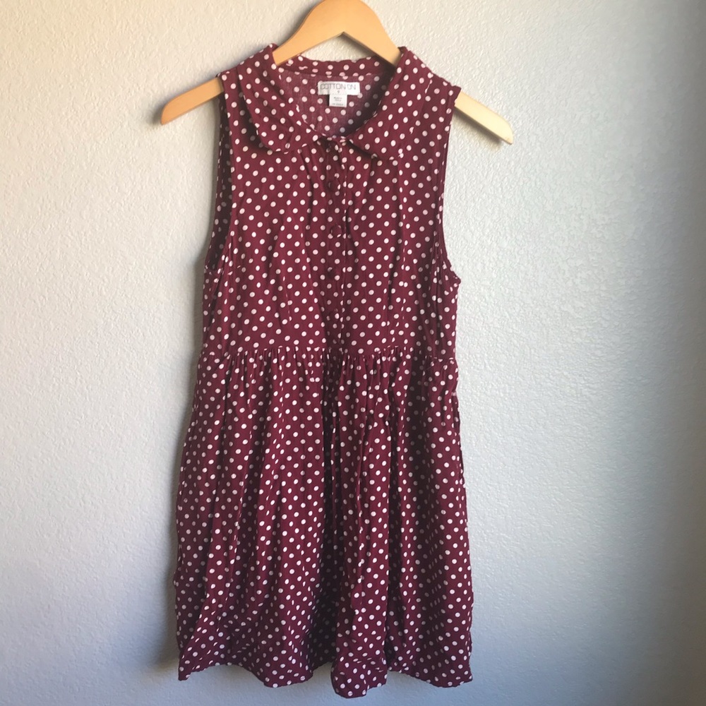 Cotton On Purple Polka Dot Dress